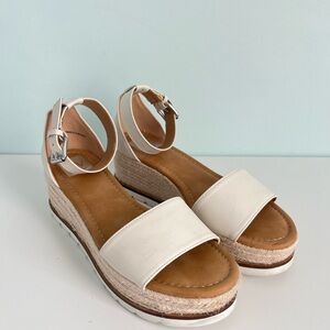 Dolce Vita White Wedge Sandals